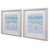 Sea Glass Sandbar Framed Prints, 2-Piece Set