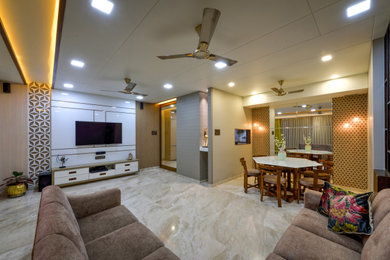 Living room - contemporary living room idea in Mumbai