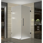Aston - Aquadica GS 36"x36"x72" Frameless Square Frosted Shower Enclosure + Shelves, ORB - Give your bathroom a refreshed and modern look with the Aquadica GS completely frameless square enclosure with two-tier glass shelving system. Available in a number of dimensions - from 30 in. to 38 in. - the Aquadica GS easily fits into your corner allotment. This model features 3/8 in. (10 mm) ANSI-certified frosted tempered glass with chrome, stainless steel or oil rubbed bronze finish on stainless steel constructed hardware, self-centering hinges, premium leak-proof clear seals and is designed for left or right hand door installation. The GS class includes a two-tier glass shelving system.