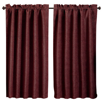 63IN by 52IN Jacquard Chenille Curtain Panels, Set of 2,, Champaign