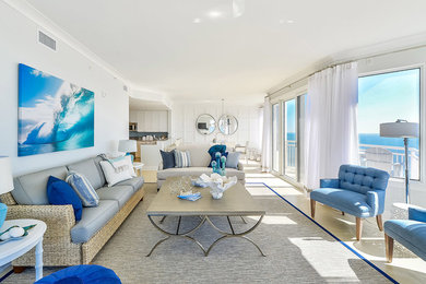 Inspiration for a coastal living room remodel in Baltimore
