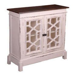 Sunset Trading Cottage Lattice Cabinet - Accent Chests And Cabinets