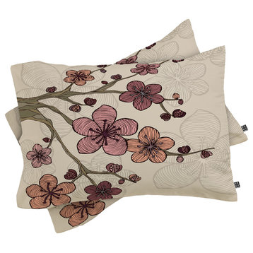 Deny Designs Valentina Ramos Blossom Pillow Shams, Queen