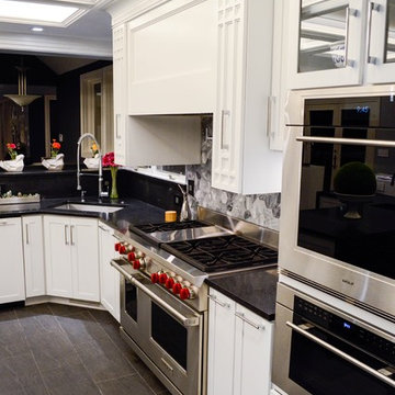 Illuminated Coffered Kitchen