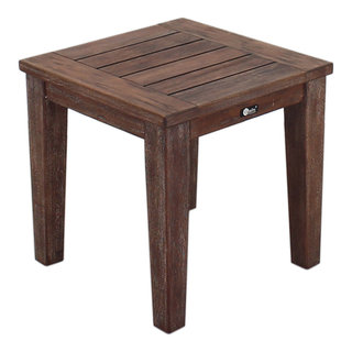 Courtyard Casual Bridgeport II SQ End Table Eucalyptus Wood Knock Down Packing - Farmhouse ...