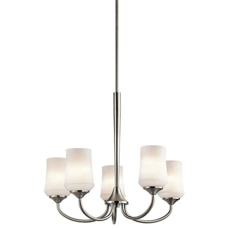 Kichler Aubrey Chandelier 5-Light, Brushed Nickel