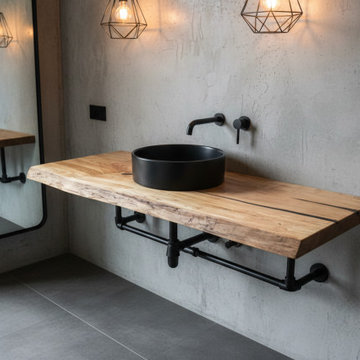 Customizable Live Edge Maple Vanity Tops, Made-To-Order