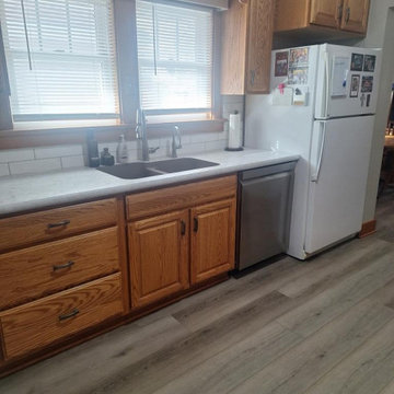 Kitchen Remodel With New Countertop, Backsplash and Floor