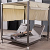 Amber Modern Outdoor Double Daybed With Canopy