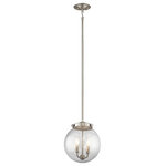 Kichler - Mini Pendant 2-Light, Brushed Nickel - Reminiscent of early 1900's lighting the updated traditional style of this 2 light mini pendant from the Holbrook collection brings simple, warm design to your home. The round seedy glass shade accents the Brushed Nickel finish and gently diffuses the light and adds an eye-catching accent to any space.