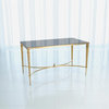French Square Leg Brass Cocktail Table