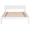 AFI Orlando Full Solid Wood Platform Bed with Attachable USB Charger in White