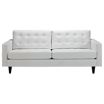 Modern Contemporary Living Room Leather Sofa White