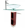 Bohemia Glass Pedestal Sink Countertop Modern Bathroom Vanity Vessel Sink