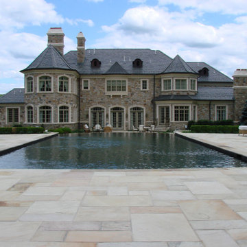 Vanishing Edge Pool with Detached Spa in Mendham