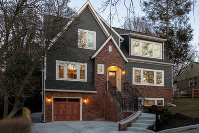 Transitional exterior home idea in Philadelphia