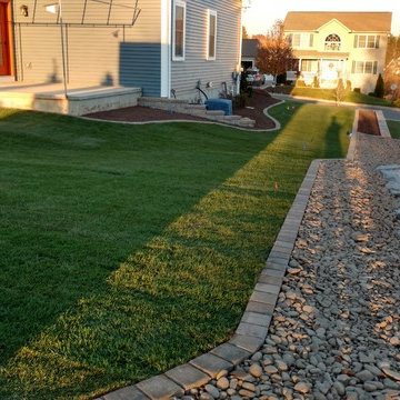 Retaining Wall, Grading, Sod Installation, & Paver Edging - Dickson City, PA