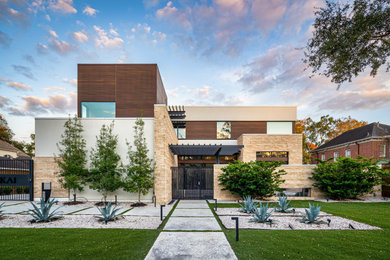 Example of a minimalist exterior home design in Houston