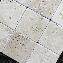 4x4 Light Travertine Tumbled Collection - Home Decor