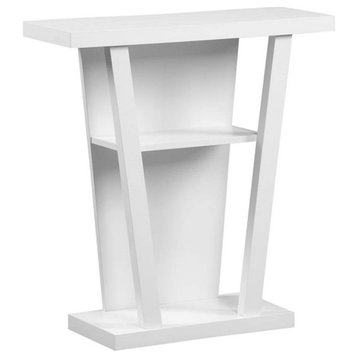 Accent Table Console Entryway Narrow Sofa Bedroom Laminate White