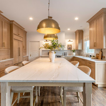 Hidden Pantry in White Oak Bespoke Kitchen