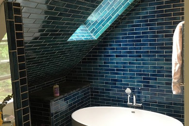 Example of a beach style bathroom design in Boston