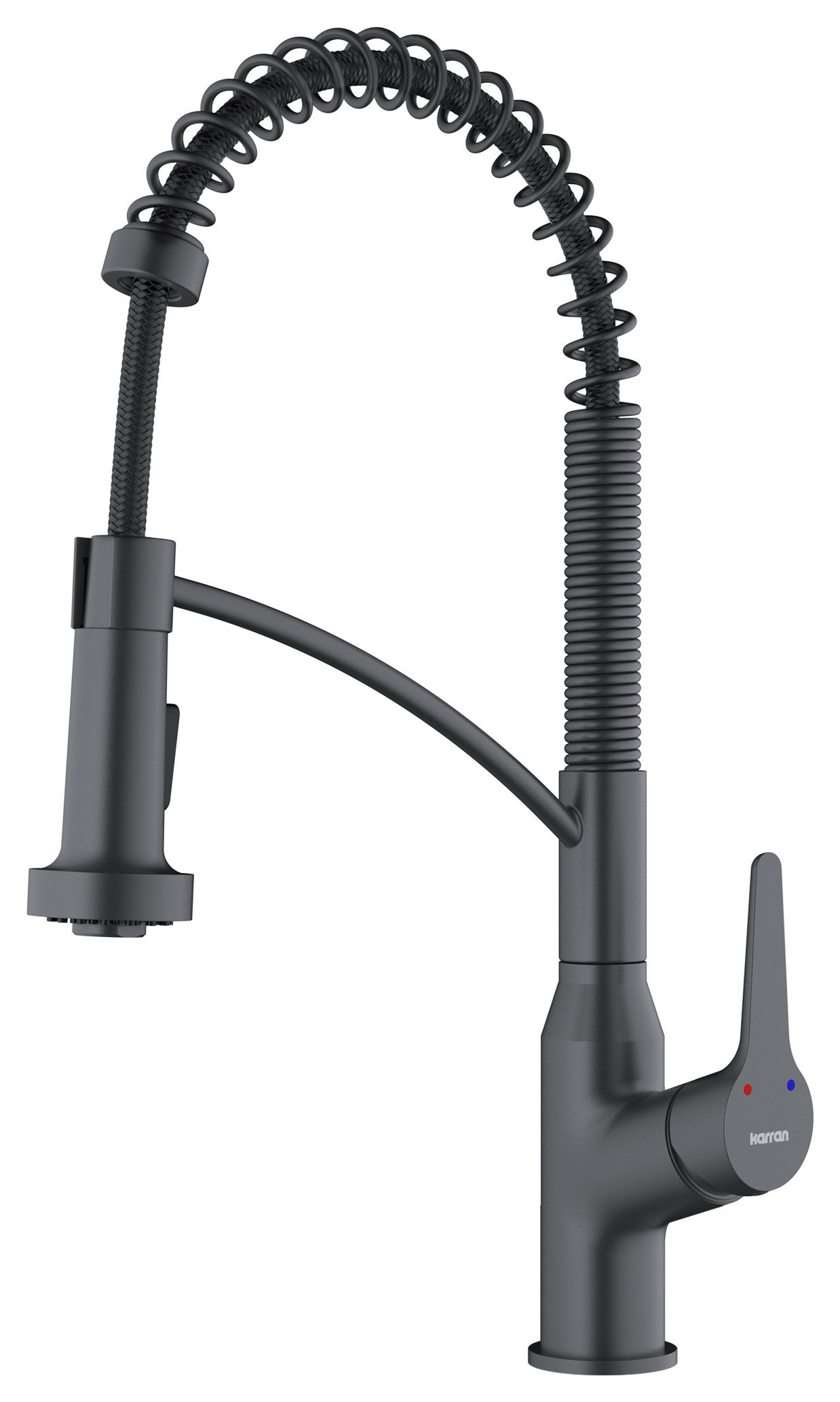 Karran Single-Handle Pull-Down Sprayer Kitchen Faucet, Gunmetal Grey