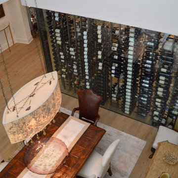 Glass Residential Wine Closet Top View