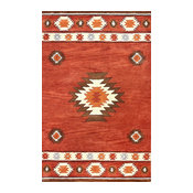 Bronco Hand-Tufted Area Rug, Wine, 9'6"x13'6"