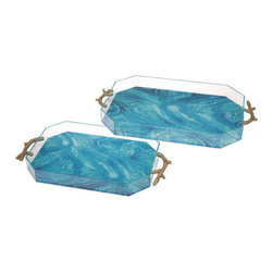 IMAX Serene Acrylic Tray - Set Of 2 - SKU: 13200-2 - Major Kitchen Appliance Parts And Accessories