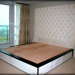 Custom Made Platform Bed Tufted - Bed Frames