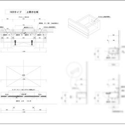 フロートテレビボード。ゲーム収納子供対応型の図面 - リビング家具