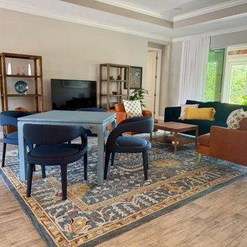 Mahjong Master | Bold, Colorful Formal Living Room