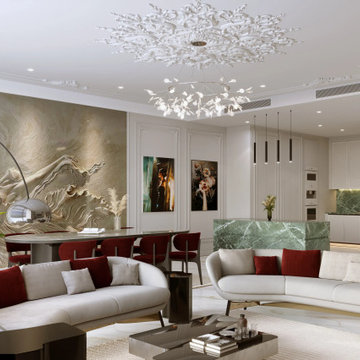 LUXURY APARTMENT INTERIOR DESIGN IN THE PALM JUMEIRAH, DUBAI
