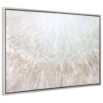 Silver Pellets Textured Metallic Hand Painted Wall Art by Martin Edwards