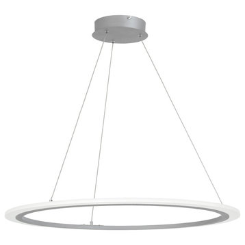 George Kovacs Discovery P8141-609-L Led Pendant, Silver