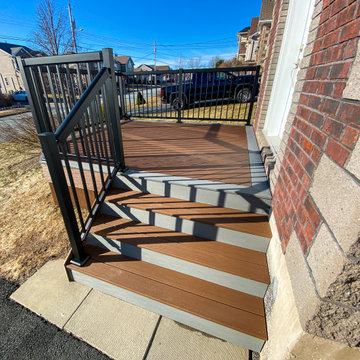 Small Entrance Deck with Black Railings – Nova Scotia, Canada