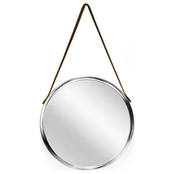 Decorative 18" Silver Wall Mirror