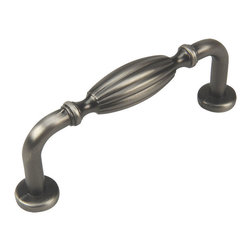 Cosmas - Cabinet Pull, 3" Hole Centers, Antique Silver, Set of 10 - Cabinet And Drawer Handle Pulls