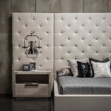Modern Universe King Platform Bed w/Side Panels