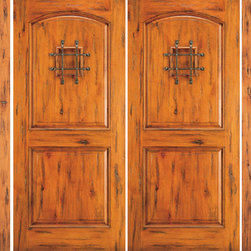 Prehung Double Door with Two Sidelites, Entry, Alder, Speakeasy - Front Doors