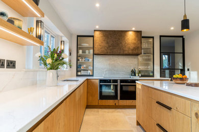 Contemporary kitchen in Cornwall.