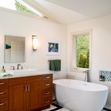 By the Puget Sound: 2 Bathroom & Laundry Remodel
