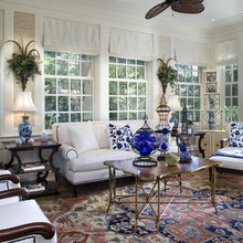 blue and white