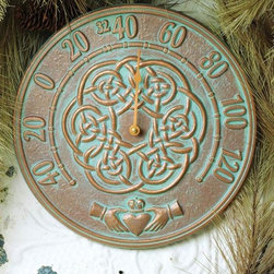 Verdigris Claddagh Thermometer - Decorative Thermometers