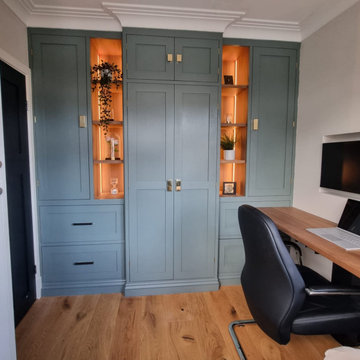 Home Office with Custom Built-In Cabinetry