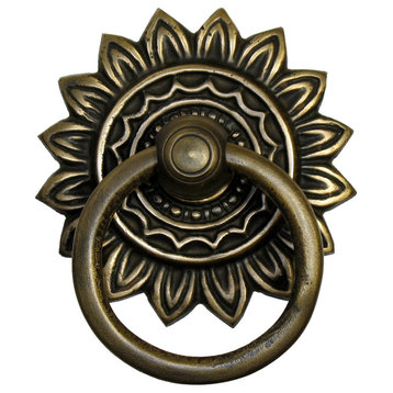 Ring Pull With Sunburst Backplate