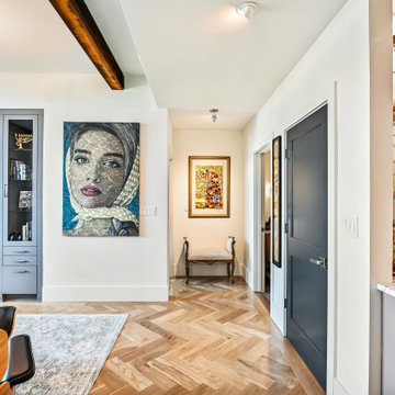 White Oak Herringbone — Hallway and Border Detail, Buckhead High-Rise Atlanta