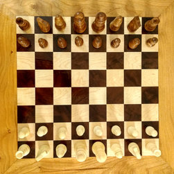Walnut, Maple, Cherry and Ash Chess Side Table - Side Tables And End Tables