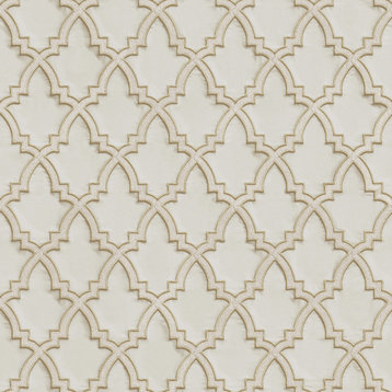Geometric Textured Wallpaper, Trellis Pattern, Champagne Cream Gold, 1 Roll
